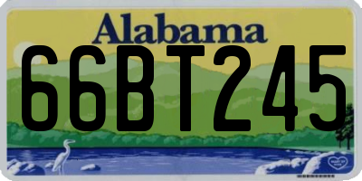 AL license plate 66BT245