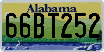 AL license plate 66BT252