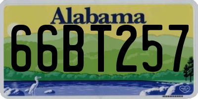 AL license plate 66BT257