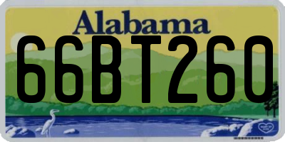 AL license plate 66BT260