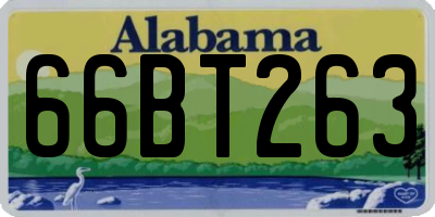 AL license plate 66BT263