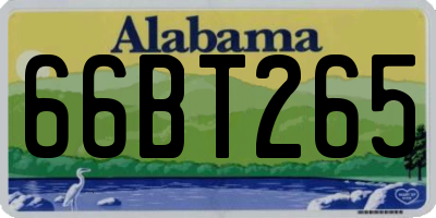 AL license plate 66BT265