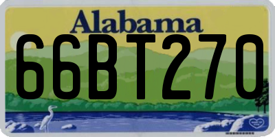AL license plate 66BT270