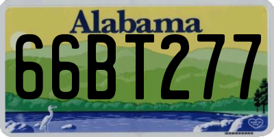 AL license plate 66BT277