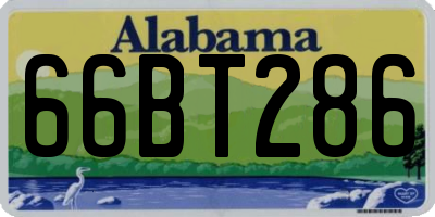 AL license plate 66BT286