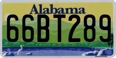 AL license plate 66BT289
