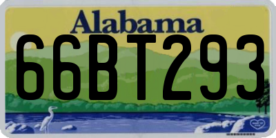 AL license plate 66BT293