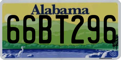 AL license plate 66BT296