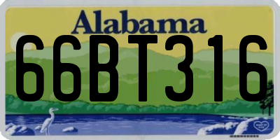 AL license plate 66BT316