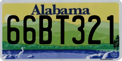 AL license plate 66BT321