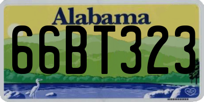 AL license plate 66BT323