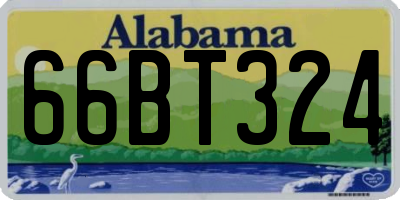 AL license plate 66BT324