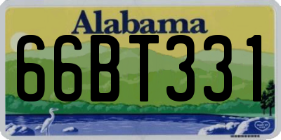 AL license plate 66BT331