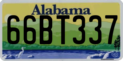 AL license plate 66BT337