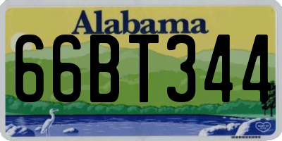 AL license plate 66BT344