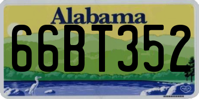 AL license plate 66BT352