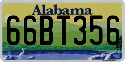 AL license plate 66BT356