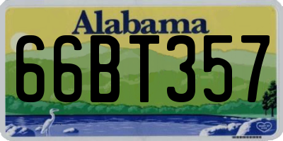 AL license plate 66BT357
