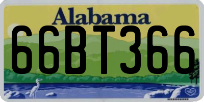 AL license plate 66BT366