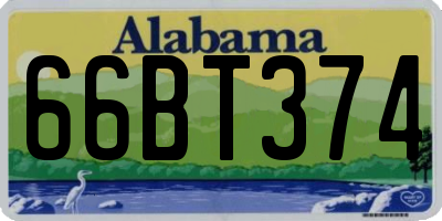 AL license plate 66BT374
