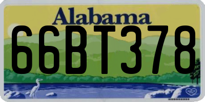 AL license plate 66BT378