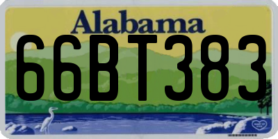 AL license plate 66BT383