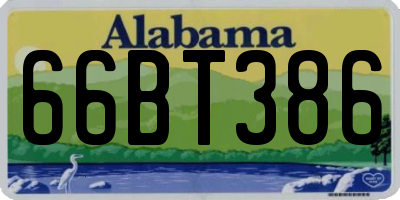 AL license plate 66BT386