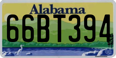 AL license plate 66BT394