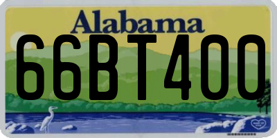 AL license plate 66BT400