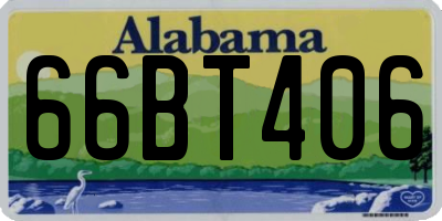 AL license plate 66BT406