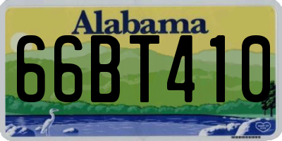 AL license plate 66BT410