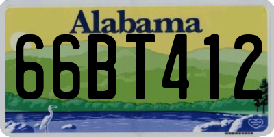 AL license plate 66BT412
