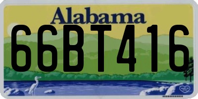 AL license plate 66BT416