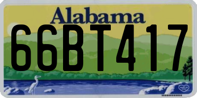 AL license plate 66BT417