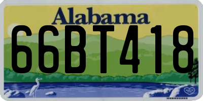 AL license plate 66BT418