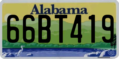 AL license plate 66BT419