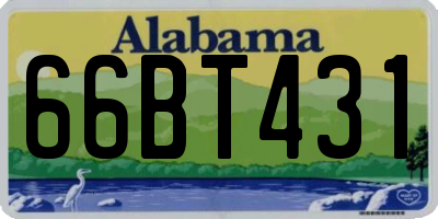 AL license plate 66BT431