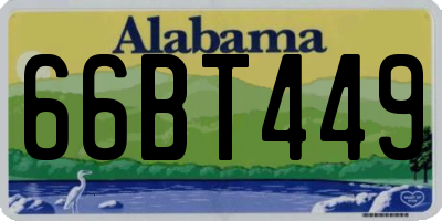 AL license plate 66BT449