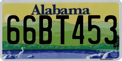 AL license plate 66BT453