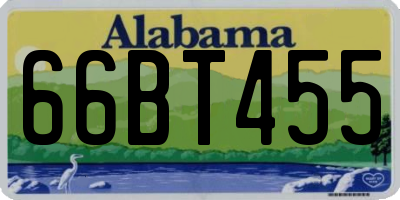 AL license plate 66BT455