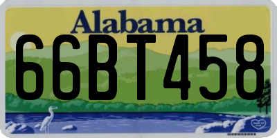 AL license plate 66BT458