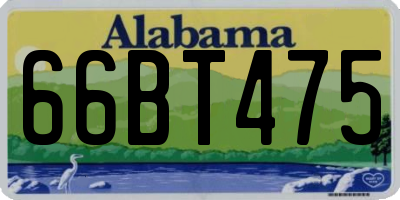 AL license plate 66BT475