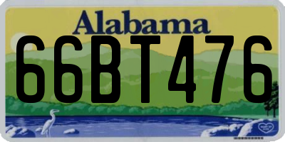 AL license plate 66BT476