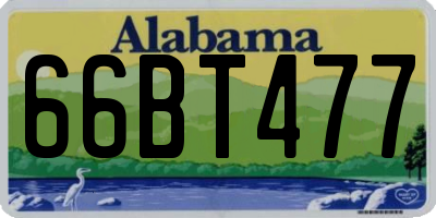 AL license plate 66BT477