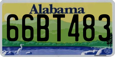 AL license plate 66BT483