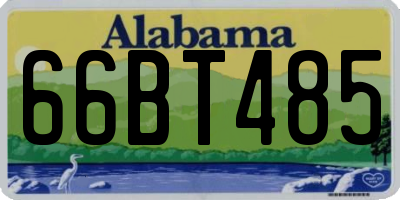 AL license plate 66BT485