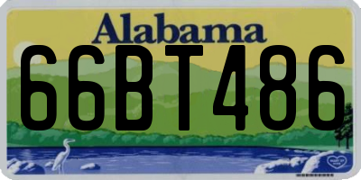AL license plate 66BT486