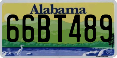 AL license plate 66BT489