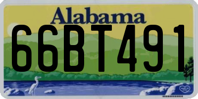 AL license plate 66BT491