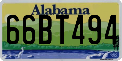 AL license plate 66BT494